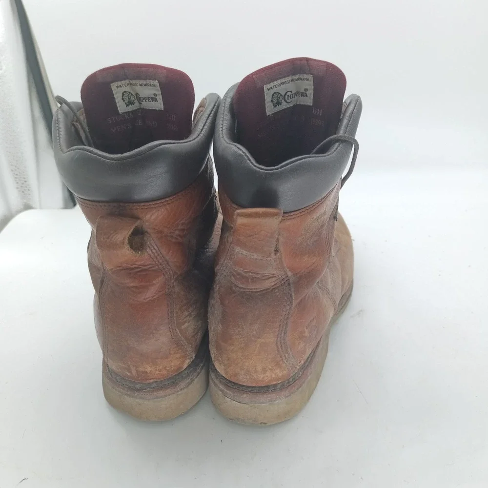 Chippewa 25225 Mens 10.5 D Brown Leather Waterproof Lace Up Work Boots s8